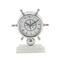 9" Silver Stainless Steel & Ceramic Boat Helm Clock